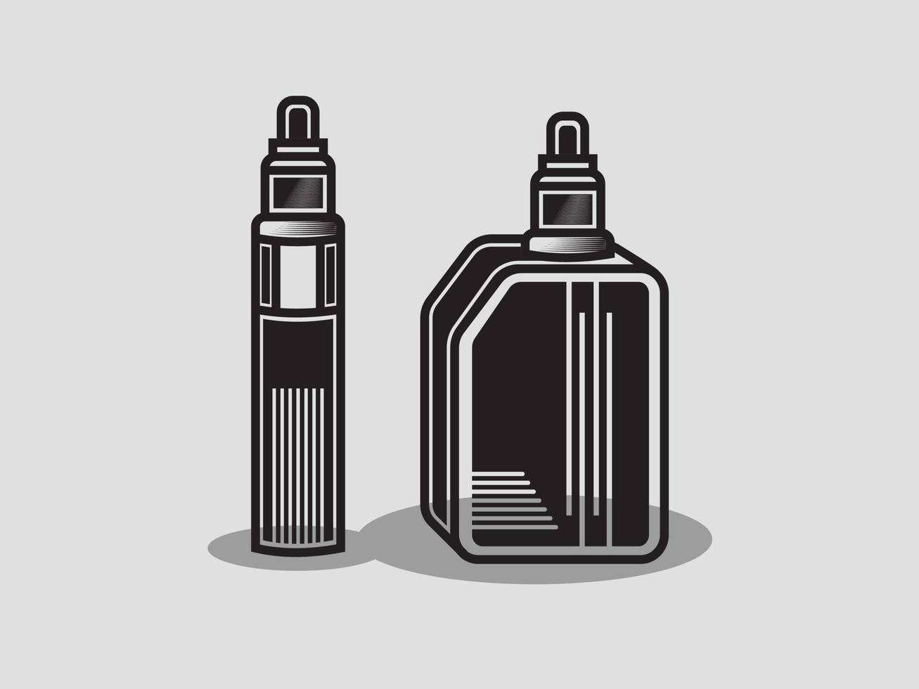 logotipo de la tienda de vape vintage vector