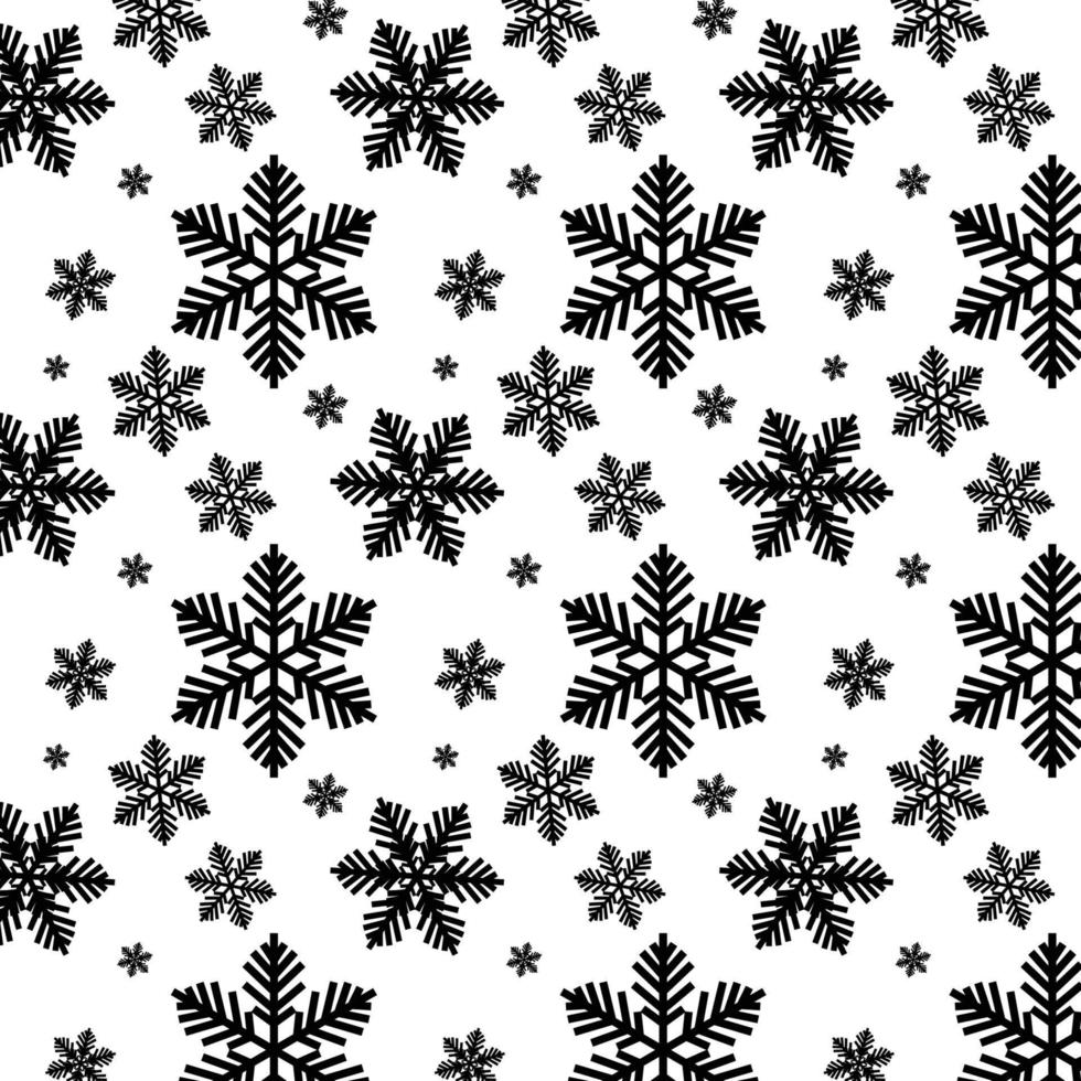 Vector seamless pattern with snowflakes. Winter background.Merry Christmas and Happy New Year.