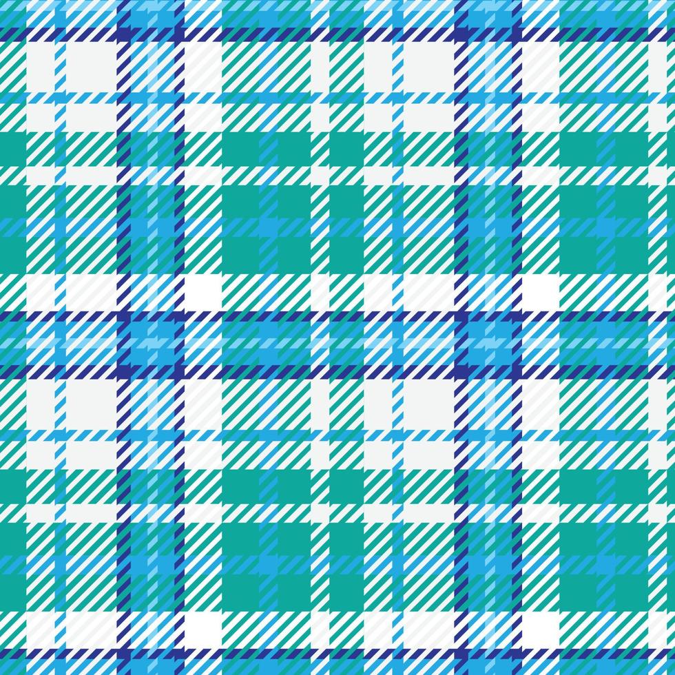 blue and white Scottish Woven Tartan Plaid Seamless Pattern vector
