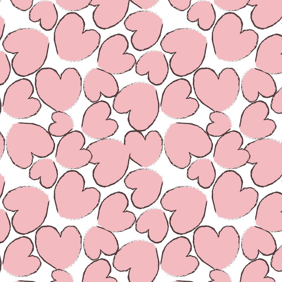 tarjetas de felicitación día de san valentín de heart.hand dibuja diseño. vector