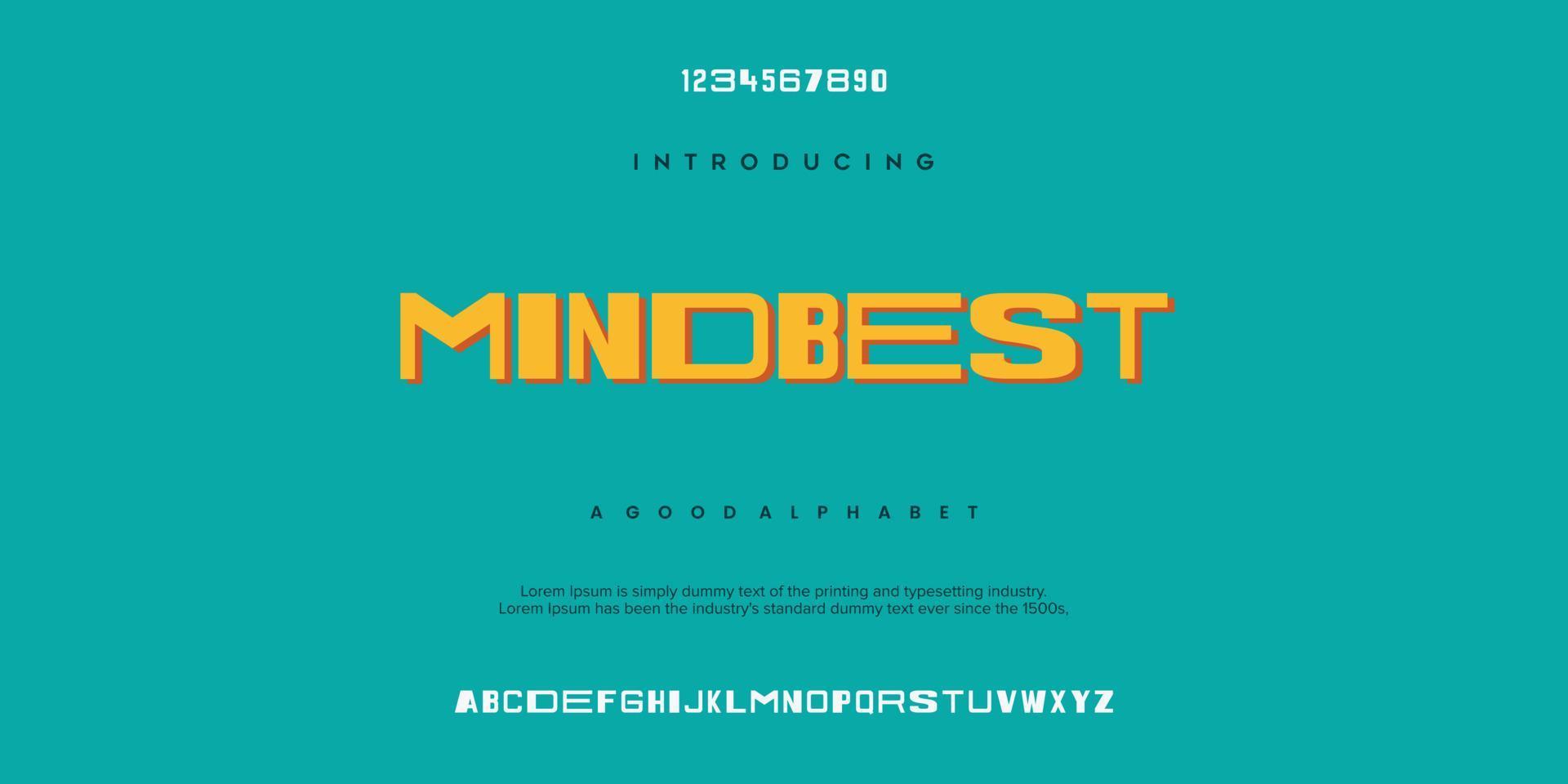 Abstract minimal modern alphabet fonts. Typography technology vector illustration