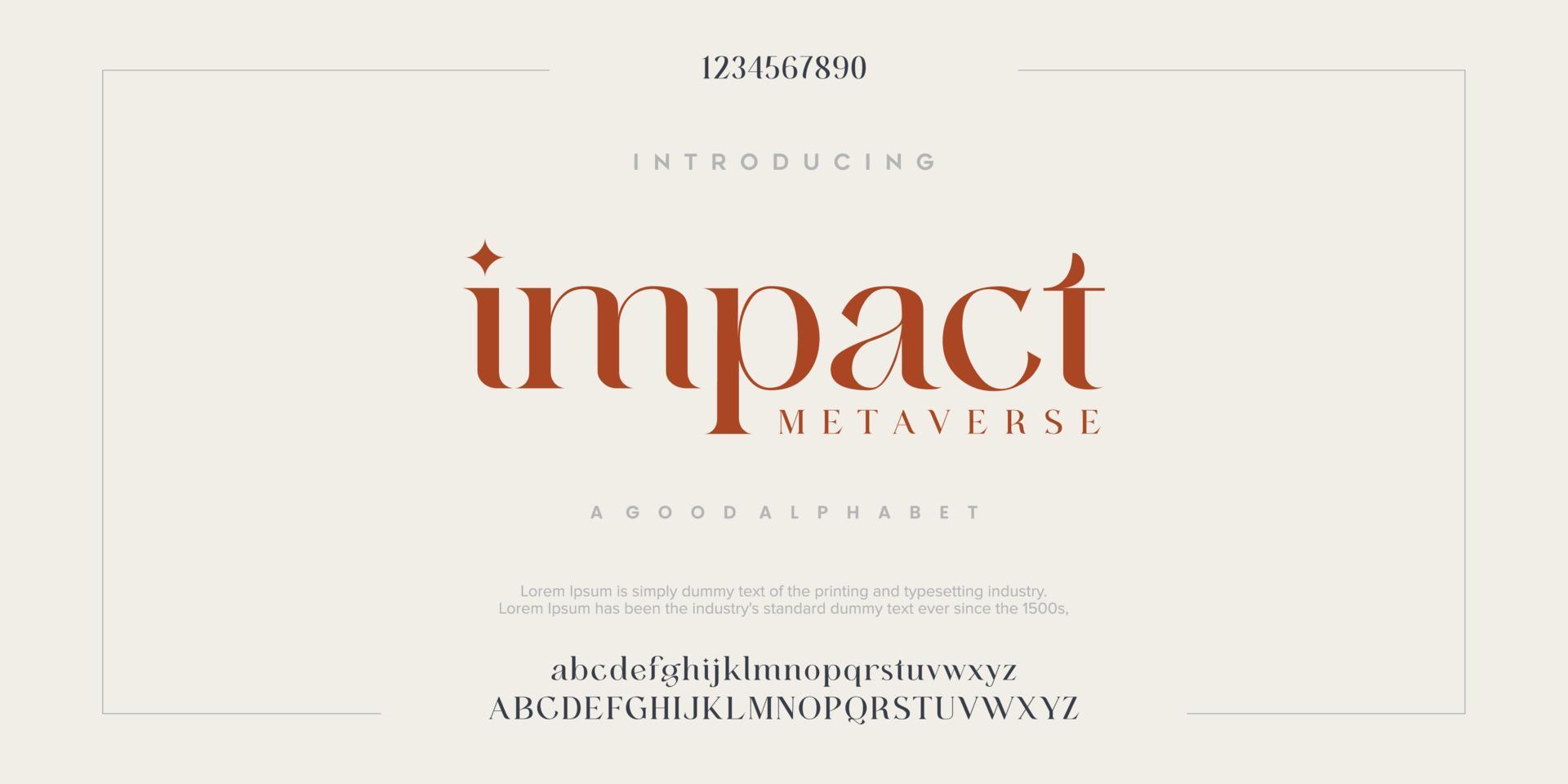 Abstract Fashion font alphabet. Minimal modern urban fonts for logo, brand etc. Typography typeface uppercase lowercase and number. vector illustration