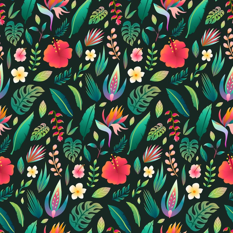 Tropical Vector Seamless Pattern