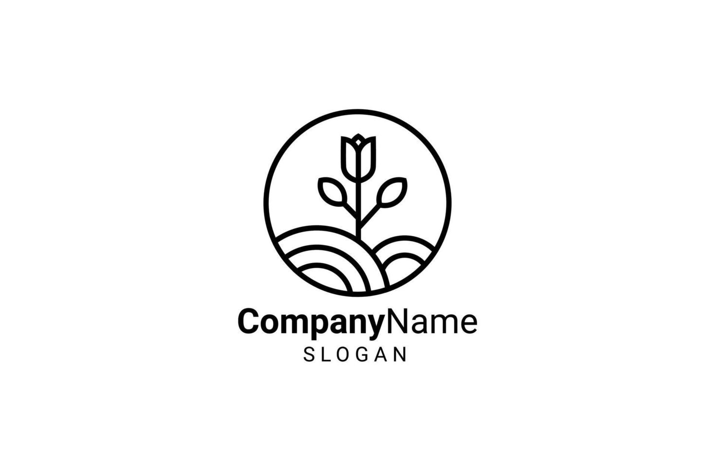 plantilla de diseño de logotipo de flores minimalistas vector