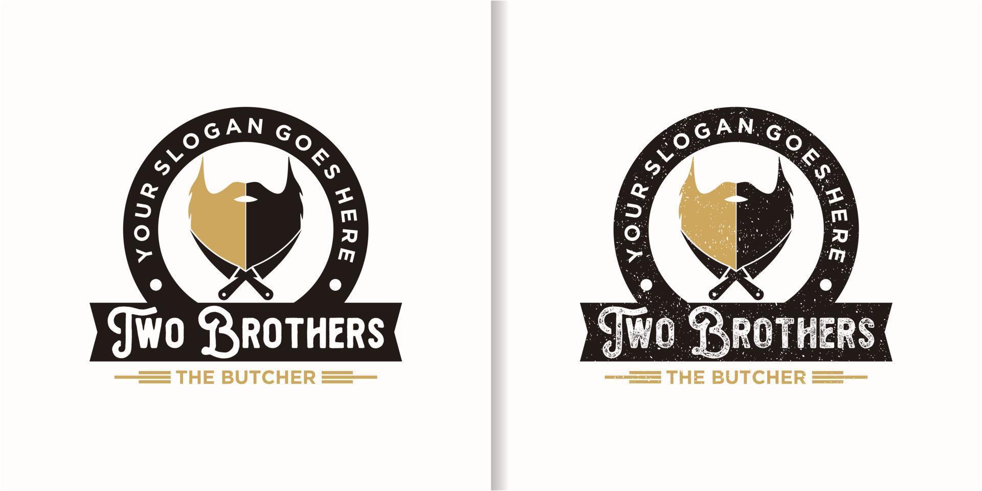 butcher logo vintage inspiration vector