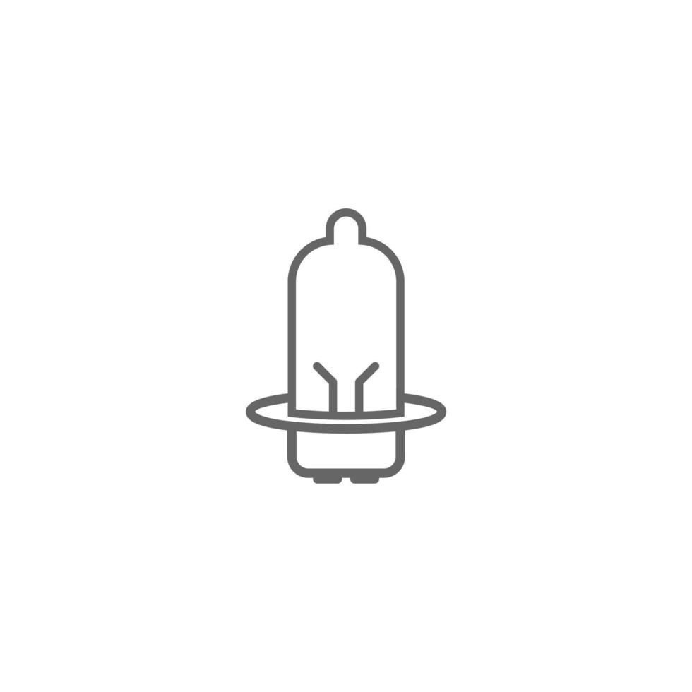 simple light bulb icon for lighting vector
