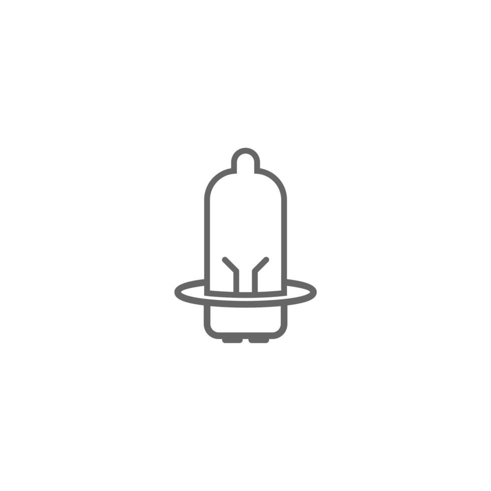 simple light bulb icon for lighting vector