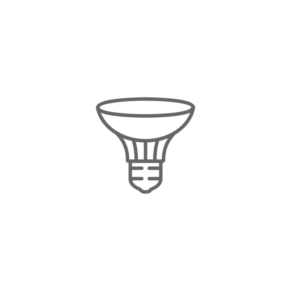simple light bulb icon for lighting vector
