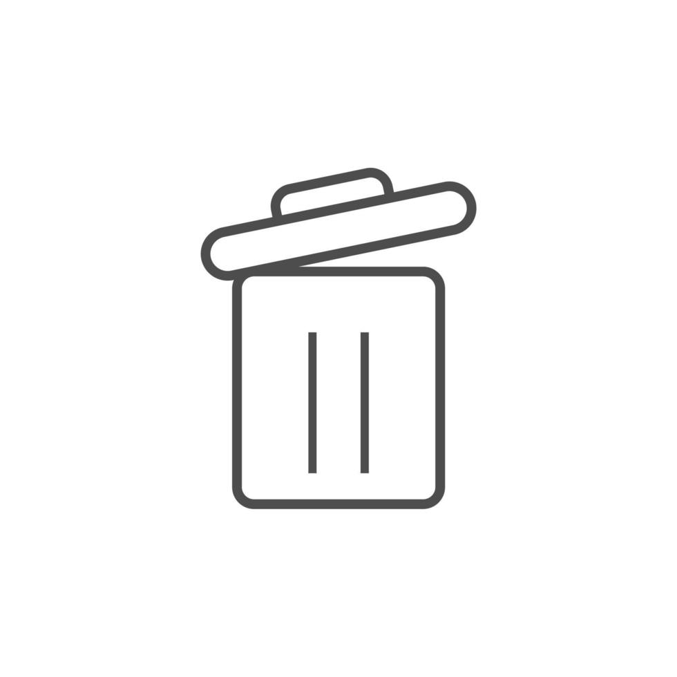 simple trash bin icon set vector