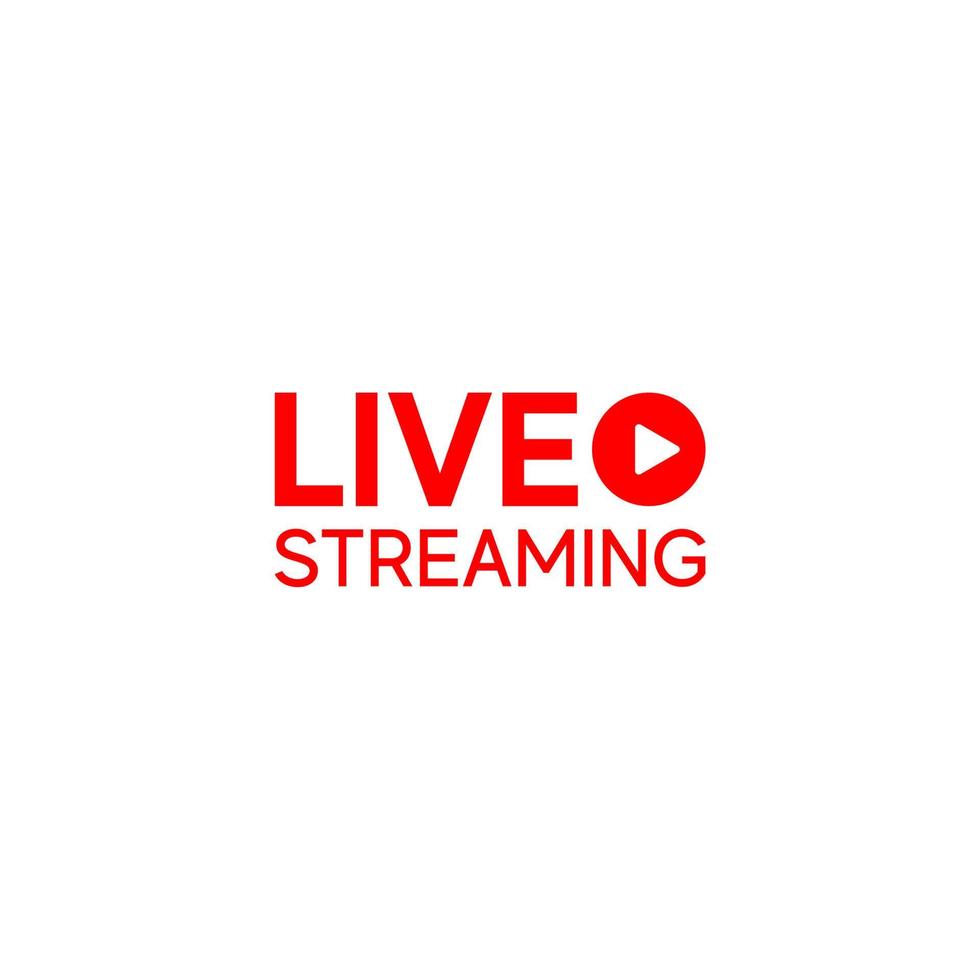 live button icon for tv shows and streaming video vector