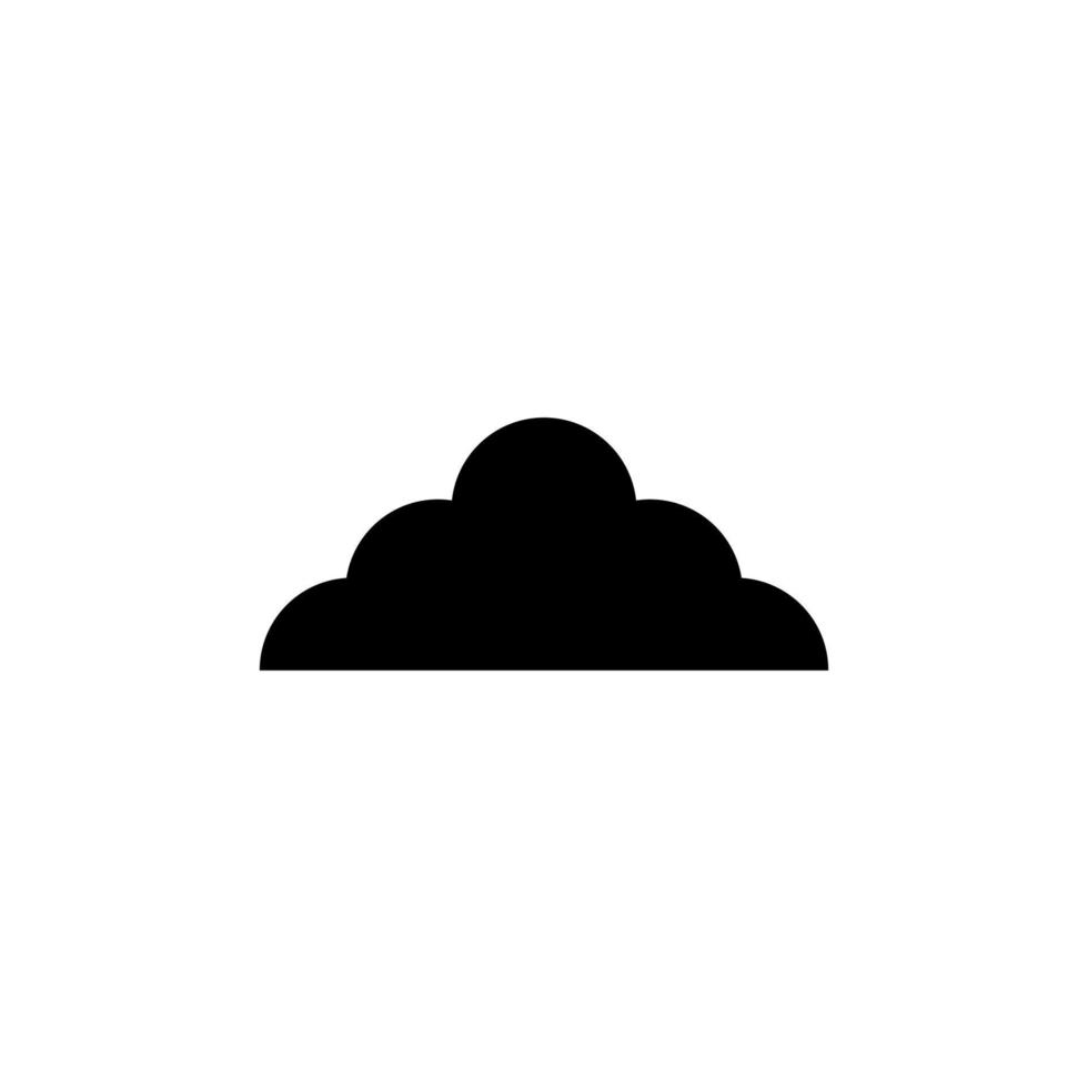 icono simple de nubes sobre el cielo vector