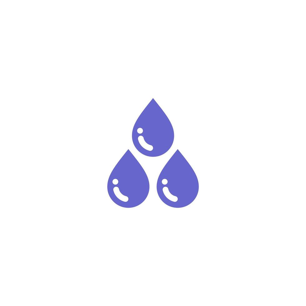 icono simple de gota de agua y agua vector