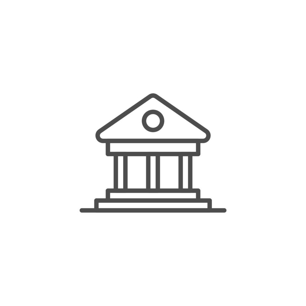 simple building icon on white background vector