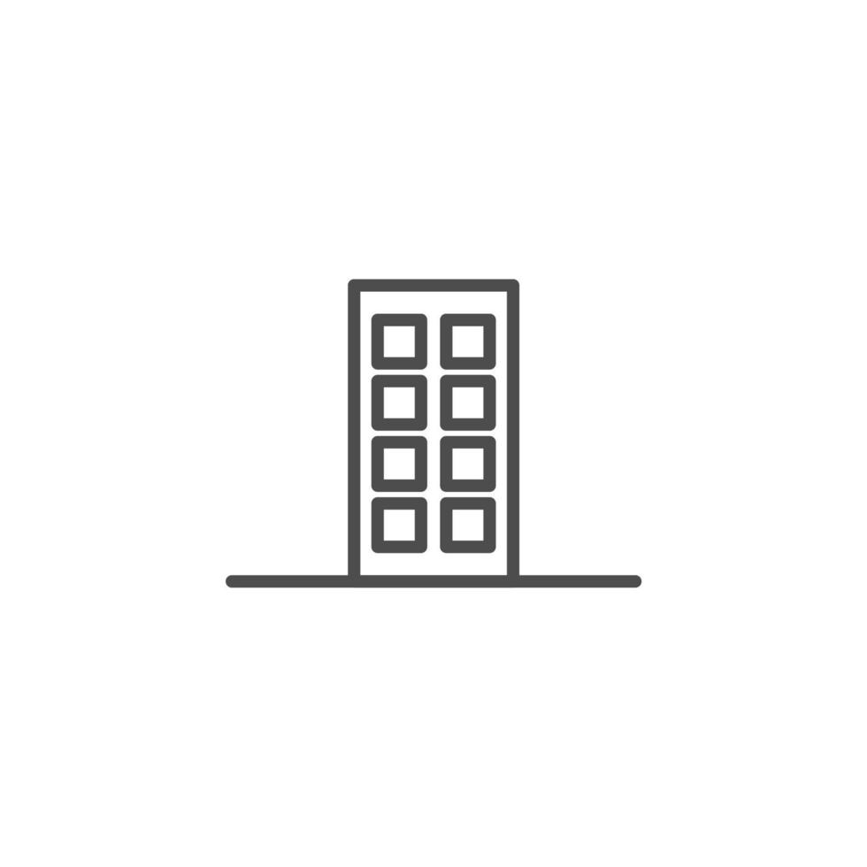 simple building icon on white background vector