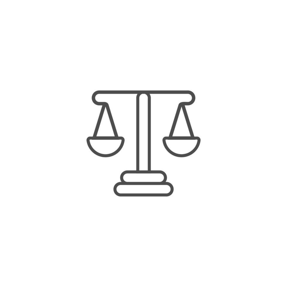 simple icons of court, law and attorney vector