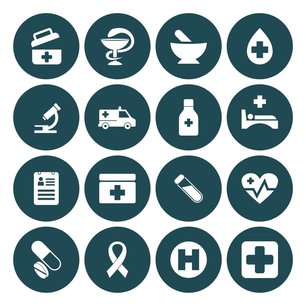 icono simple médico y de salud vector