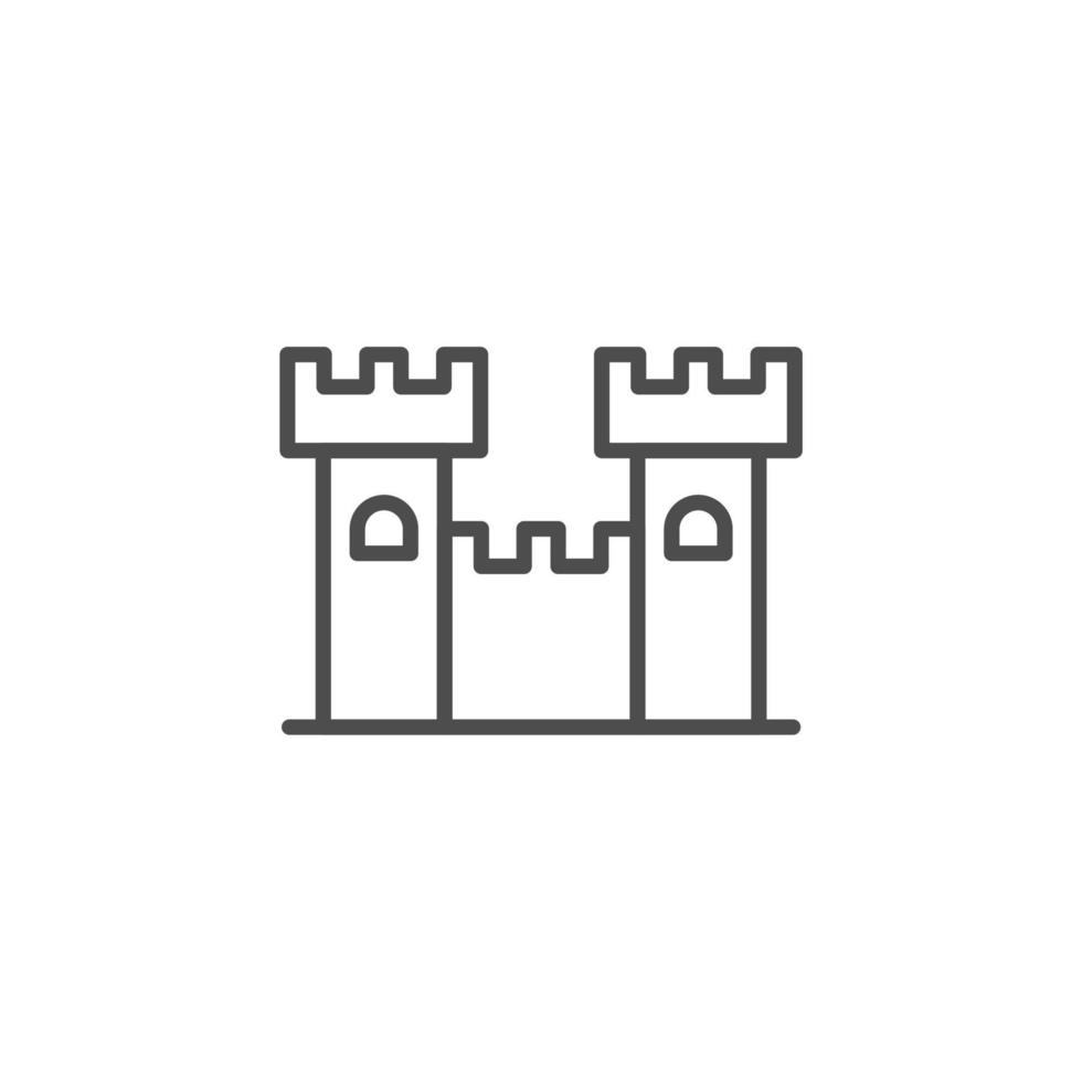 simple building icon on white background vector