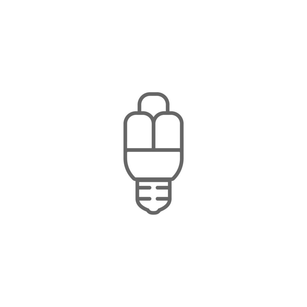 simple light bulb icon for lighting vector
