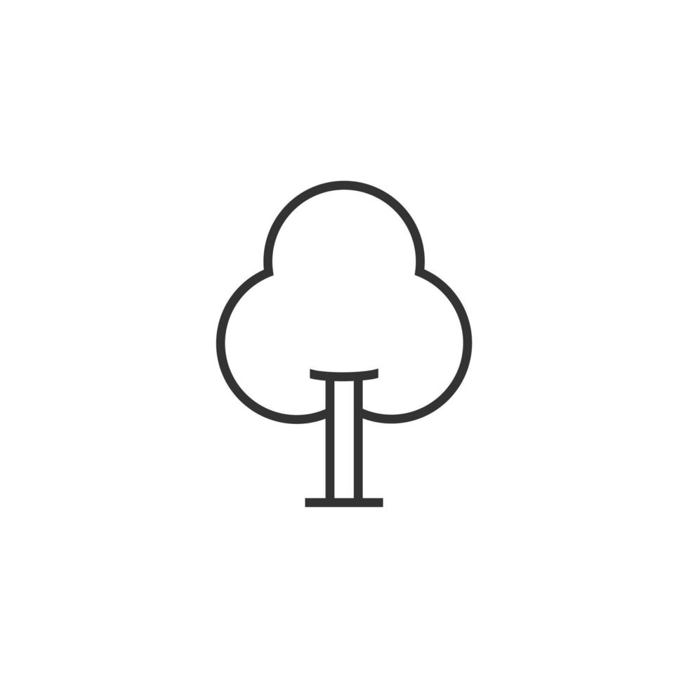 simple tree icon on white background vector