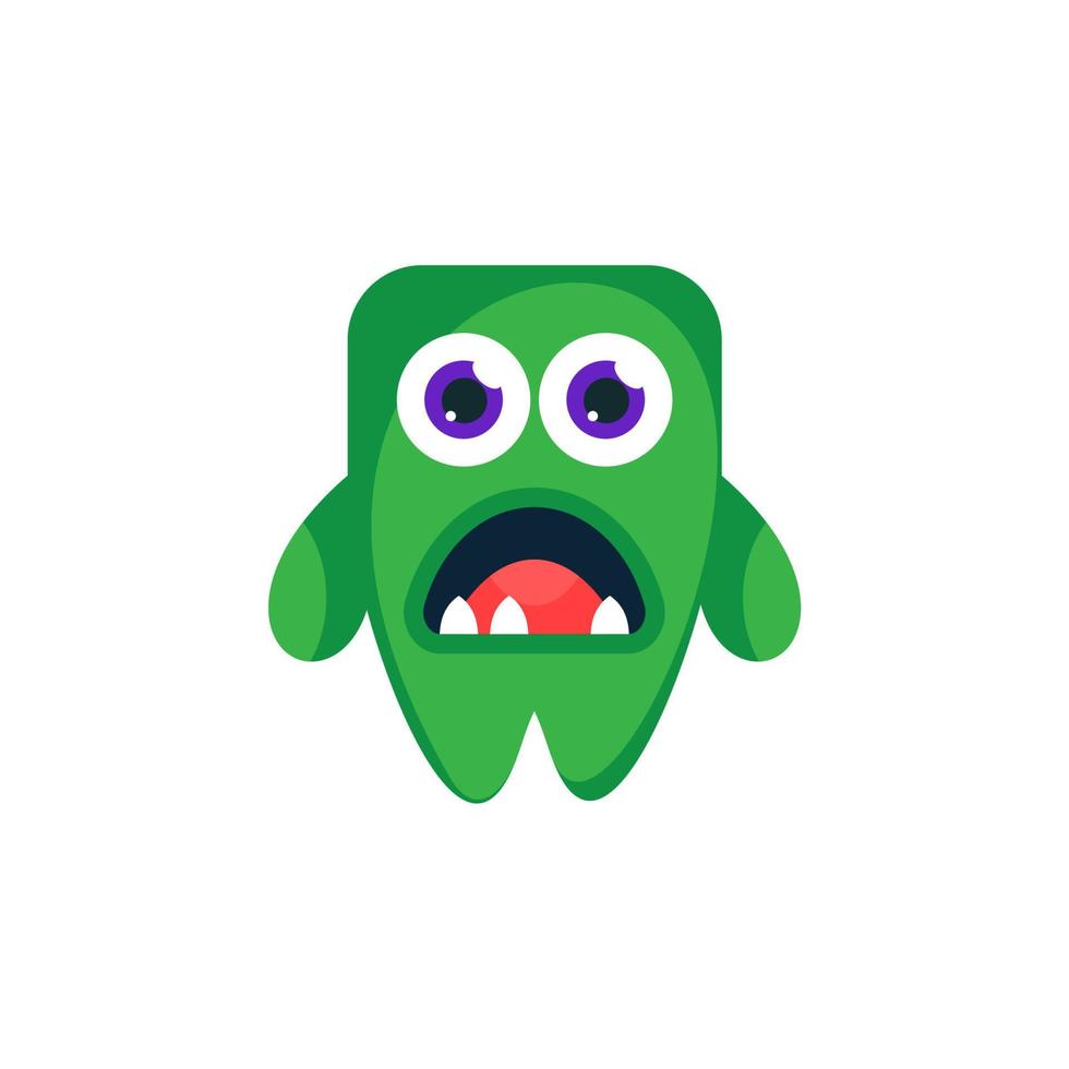 cute monster character icon vector