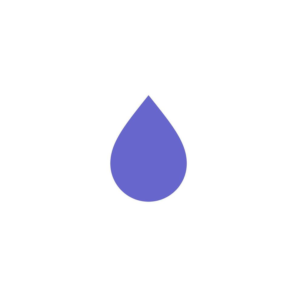 icono simple de gota de agua y agua vector