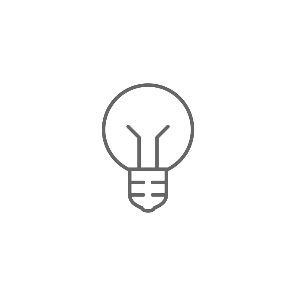 simple light bulb icon for lighting vector
