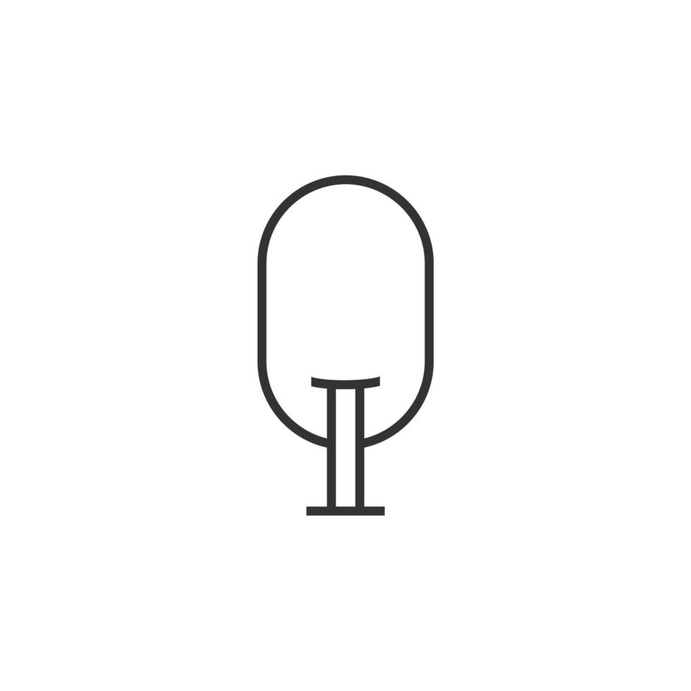 simple tree icon on white background vector