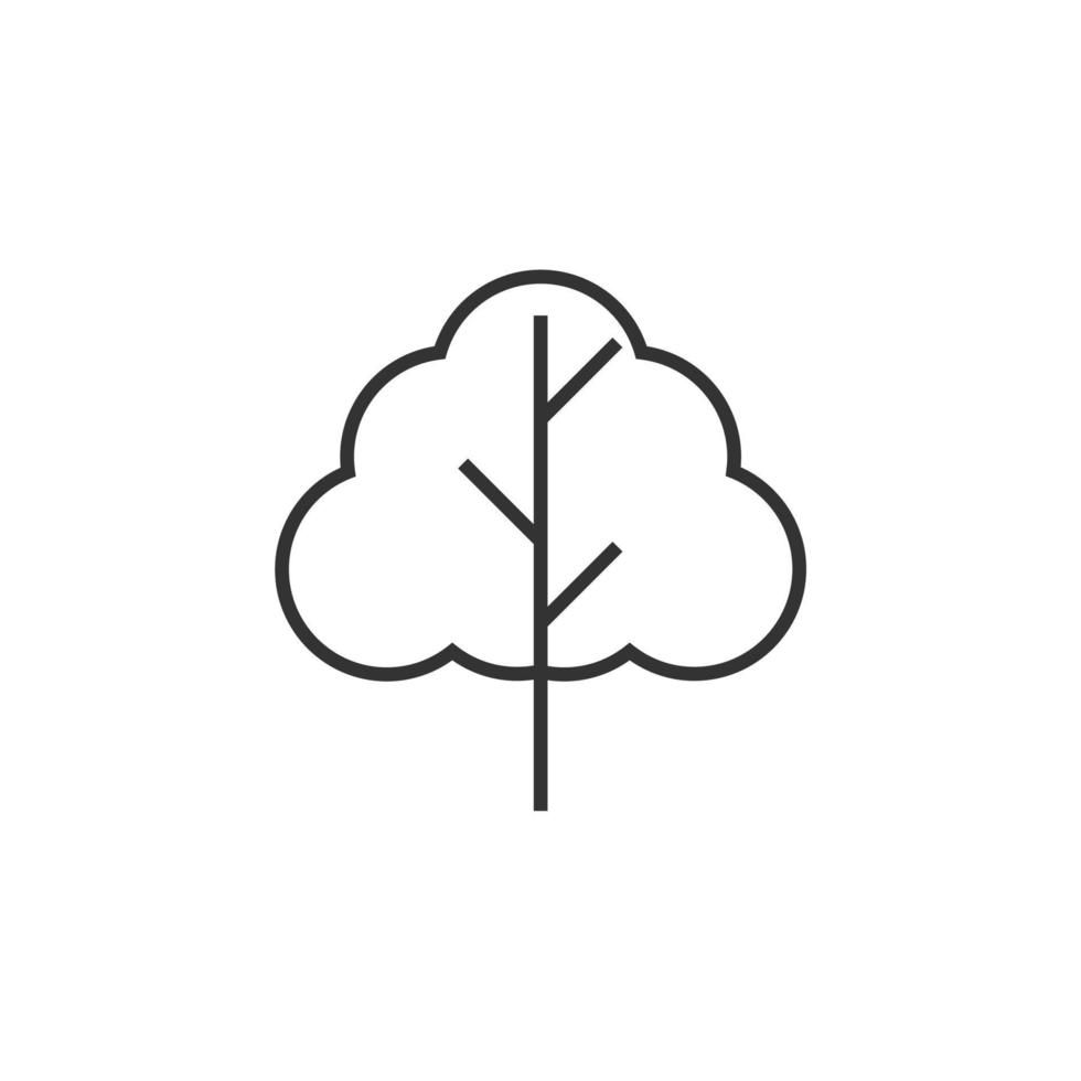 simple tree icon on white background vector