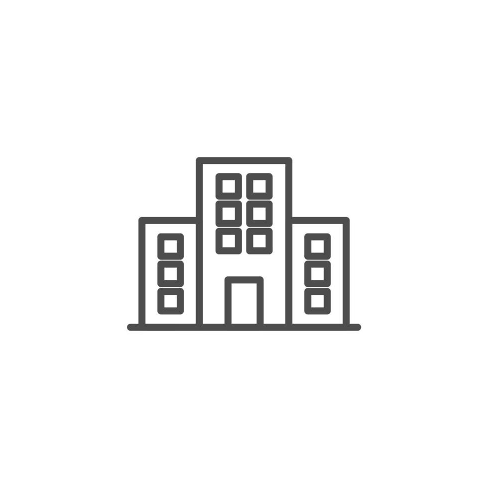 simple building icon on white background vector