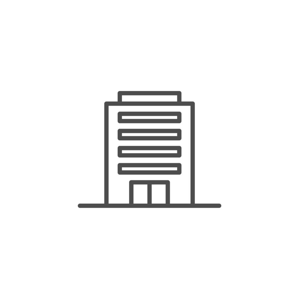 simple building icon on white background vector