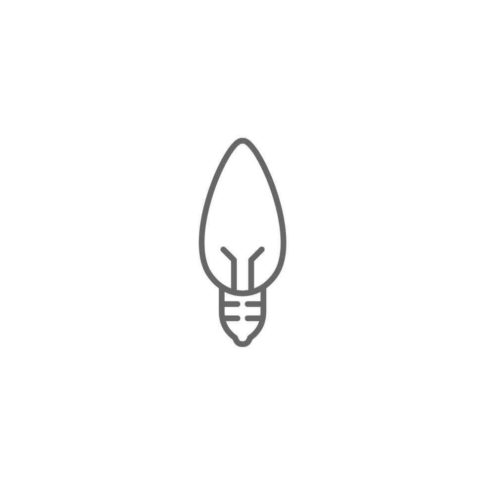 simple light bulb icon for lighting vector