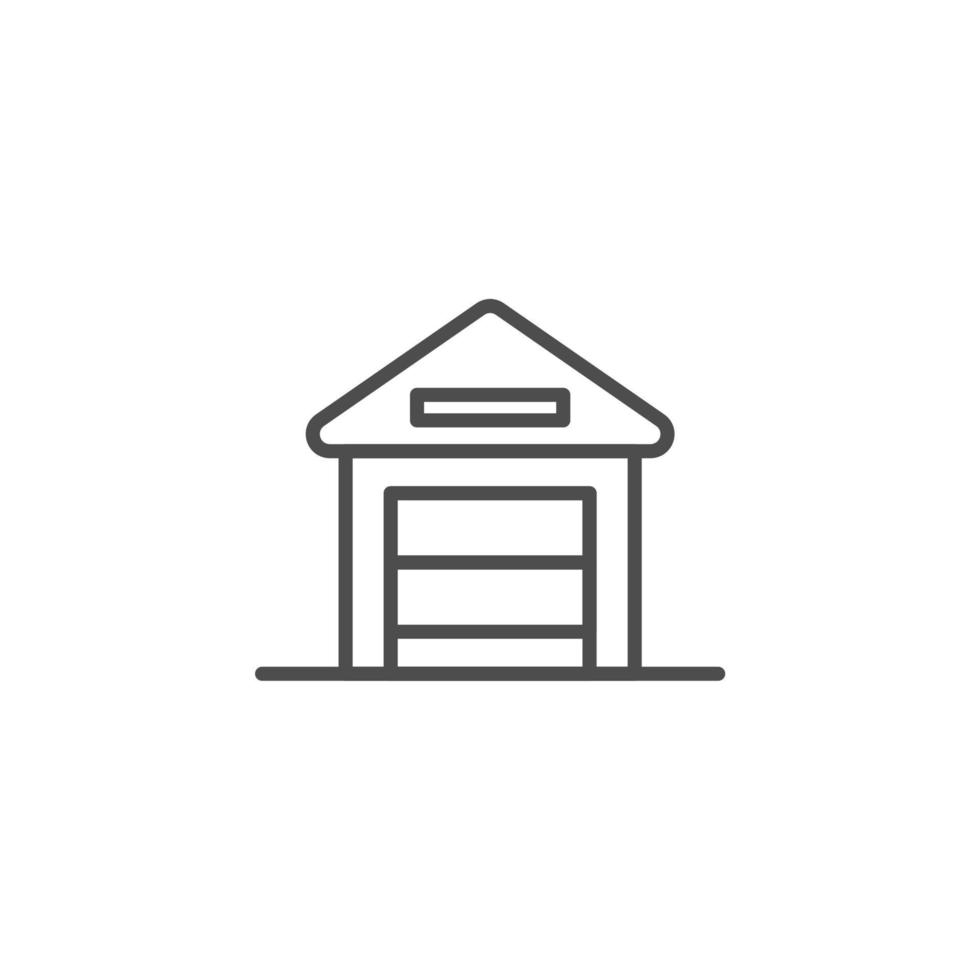 simple building icon on white background vector