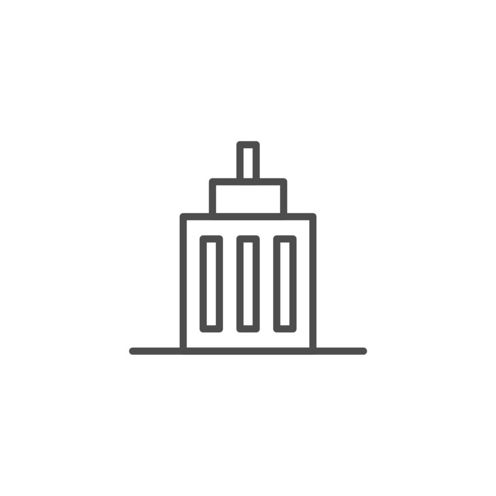 simple building icon on white background vector