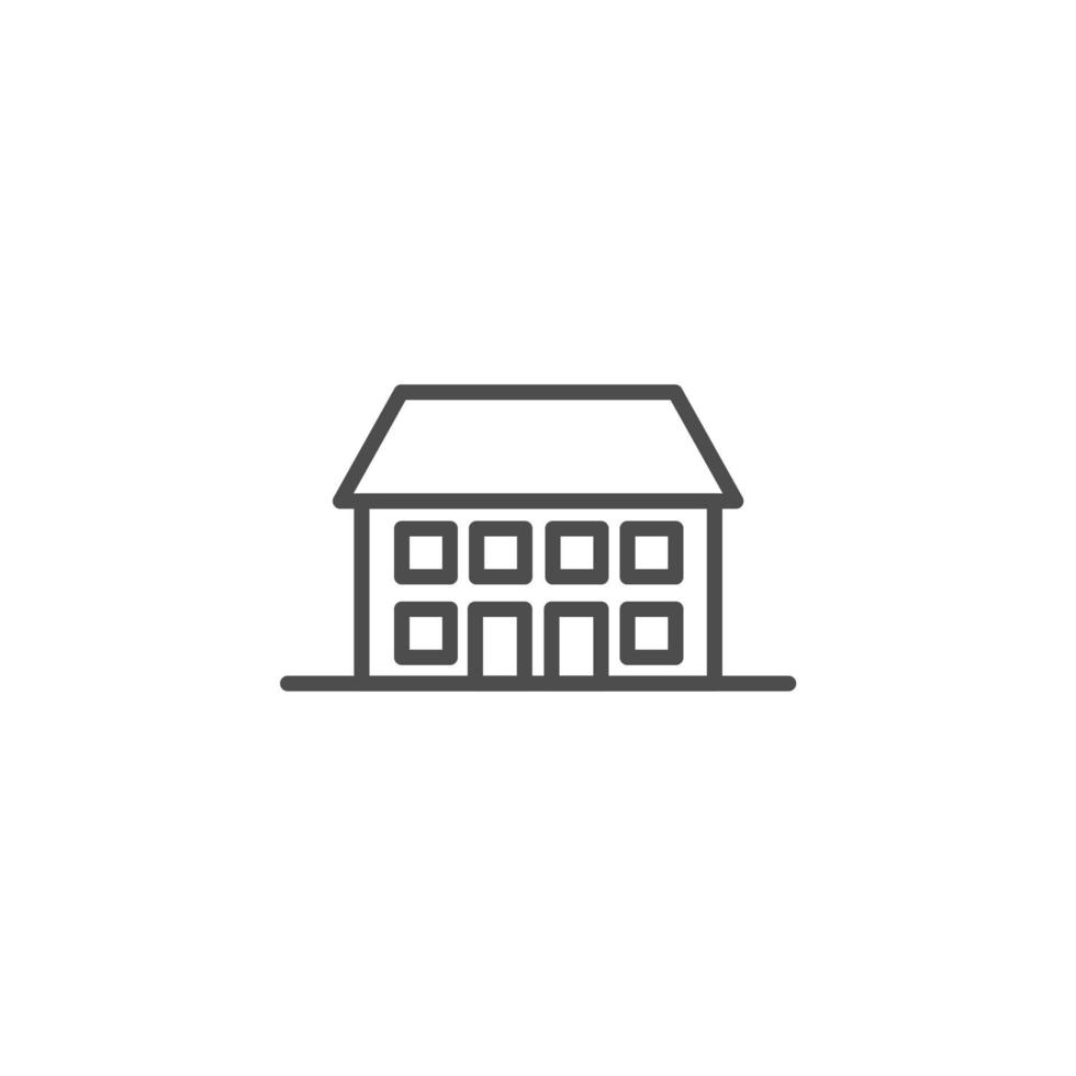 simple building icon on white background vector