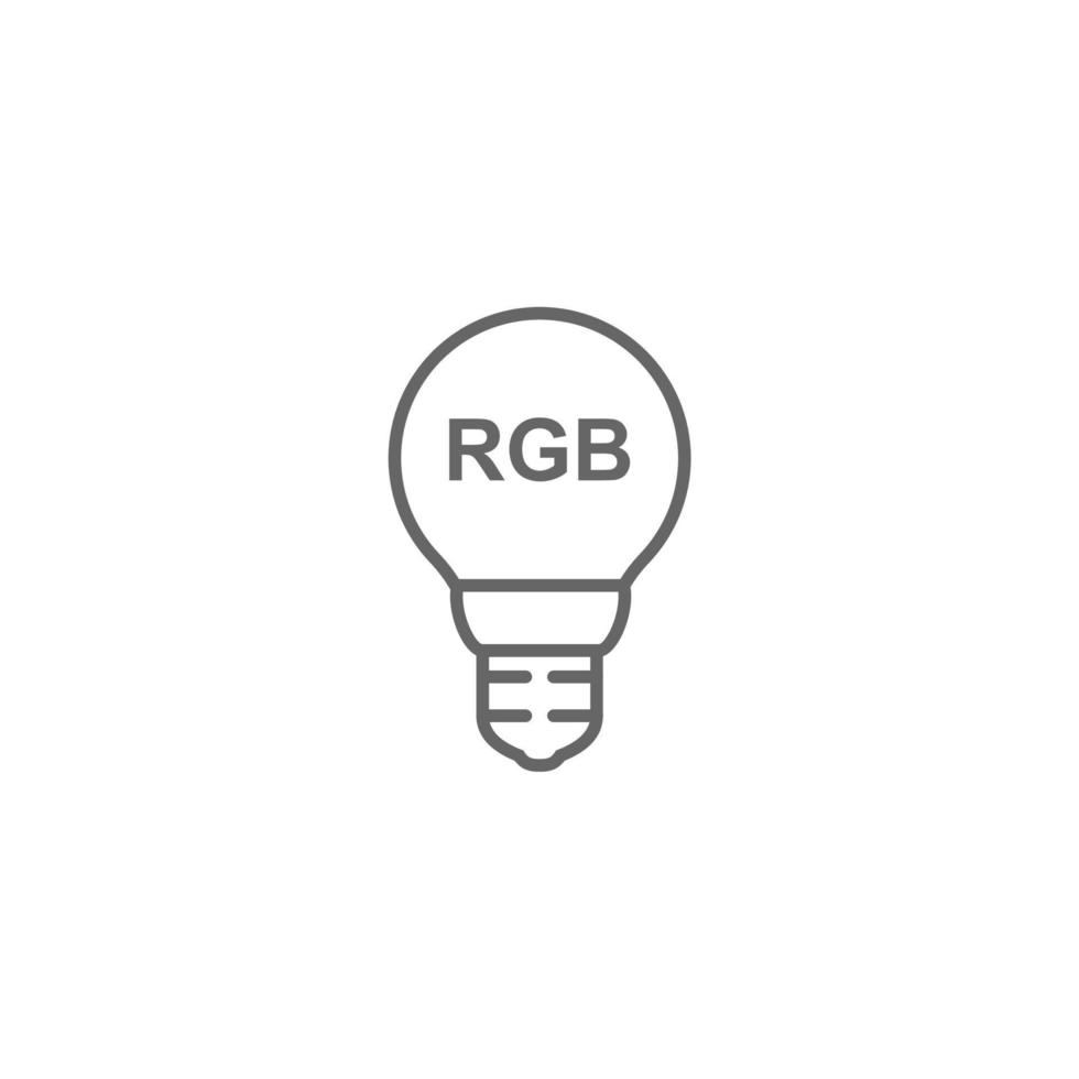 simple light bulb icon for lighting vector