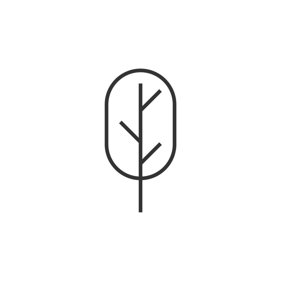 icono de árbol simple sobre fondo blanco vector