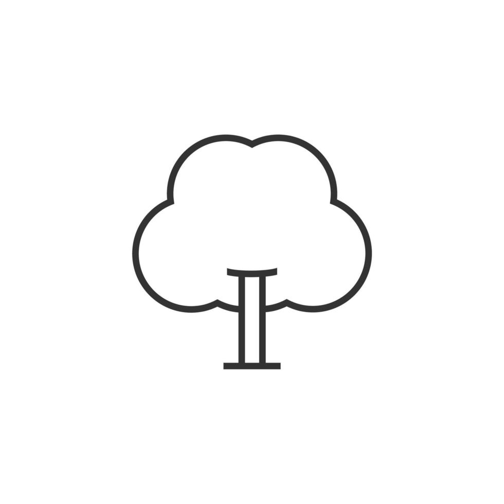 simple tree icon on white background vector