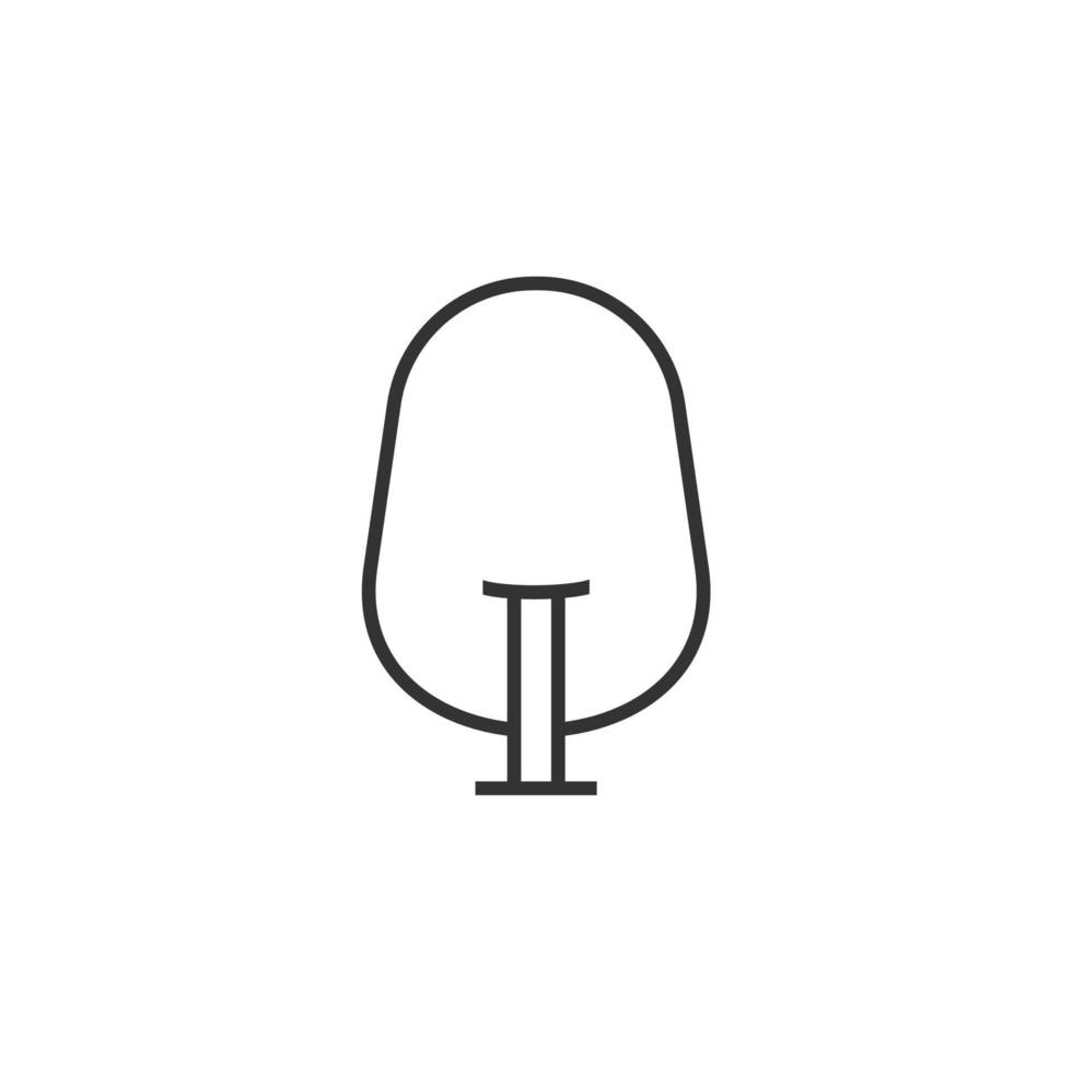 simple tree icon on white background vector