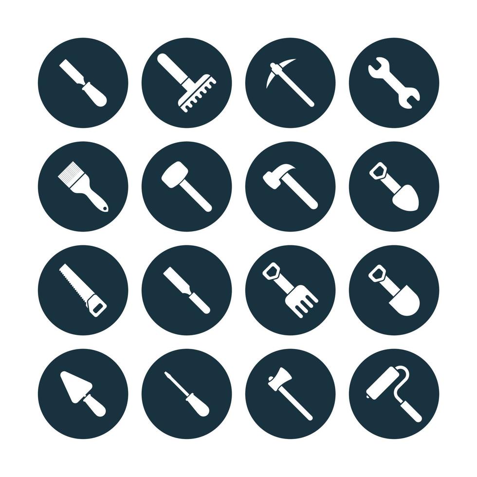 icon set for buildings and architects vector