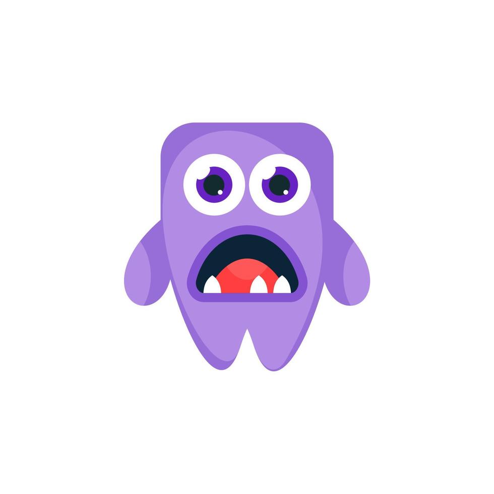 icono de personaje de monstruo lindo vector