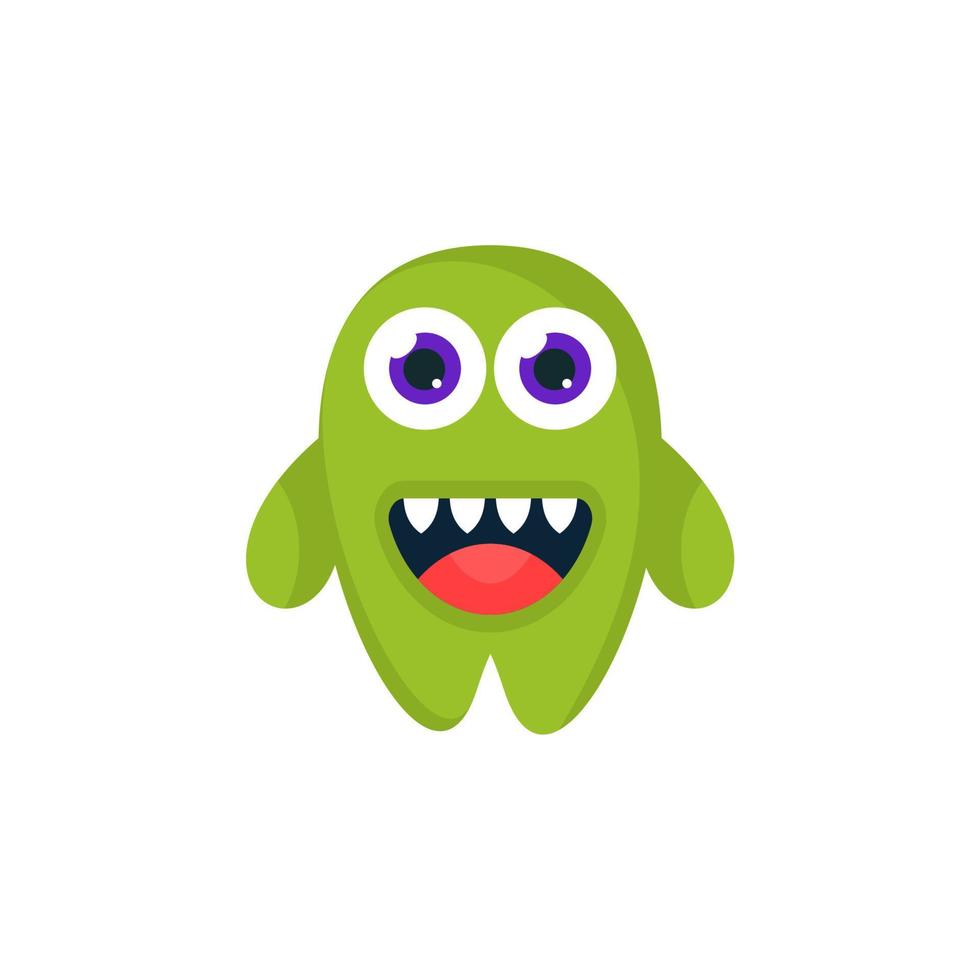 cute monster character icon vector