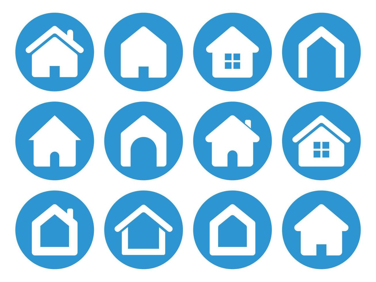 simple house icon on white background vector