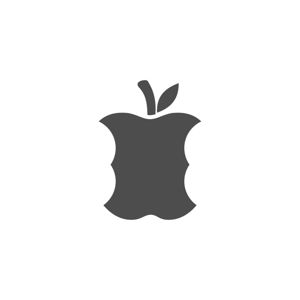 icono de fruta de manzana simple sobre fondo blanco vector