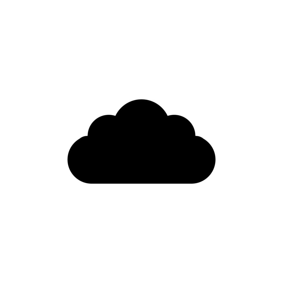 icono simple de nubes sobre el cielo vector