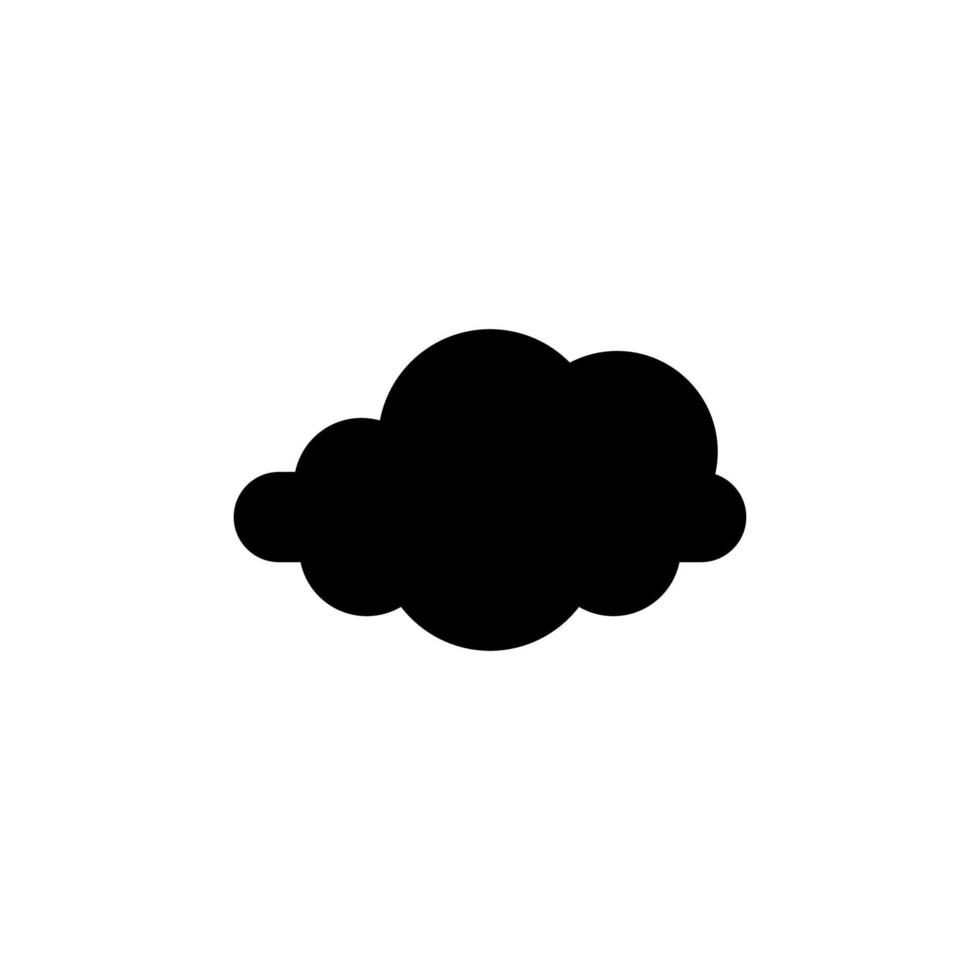 icono simple de nubes sobre el cielo vector