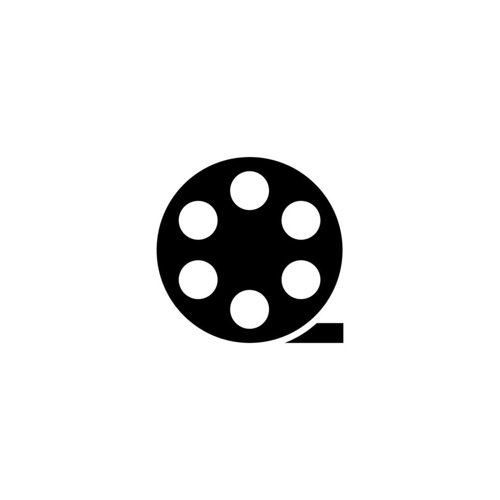 icono de película y video simple vector