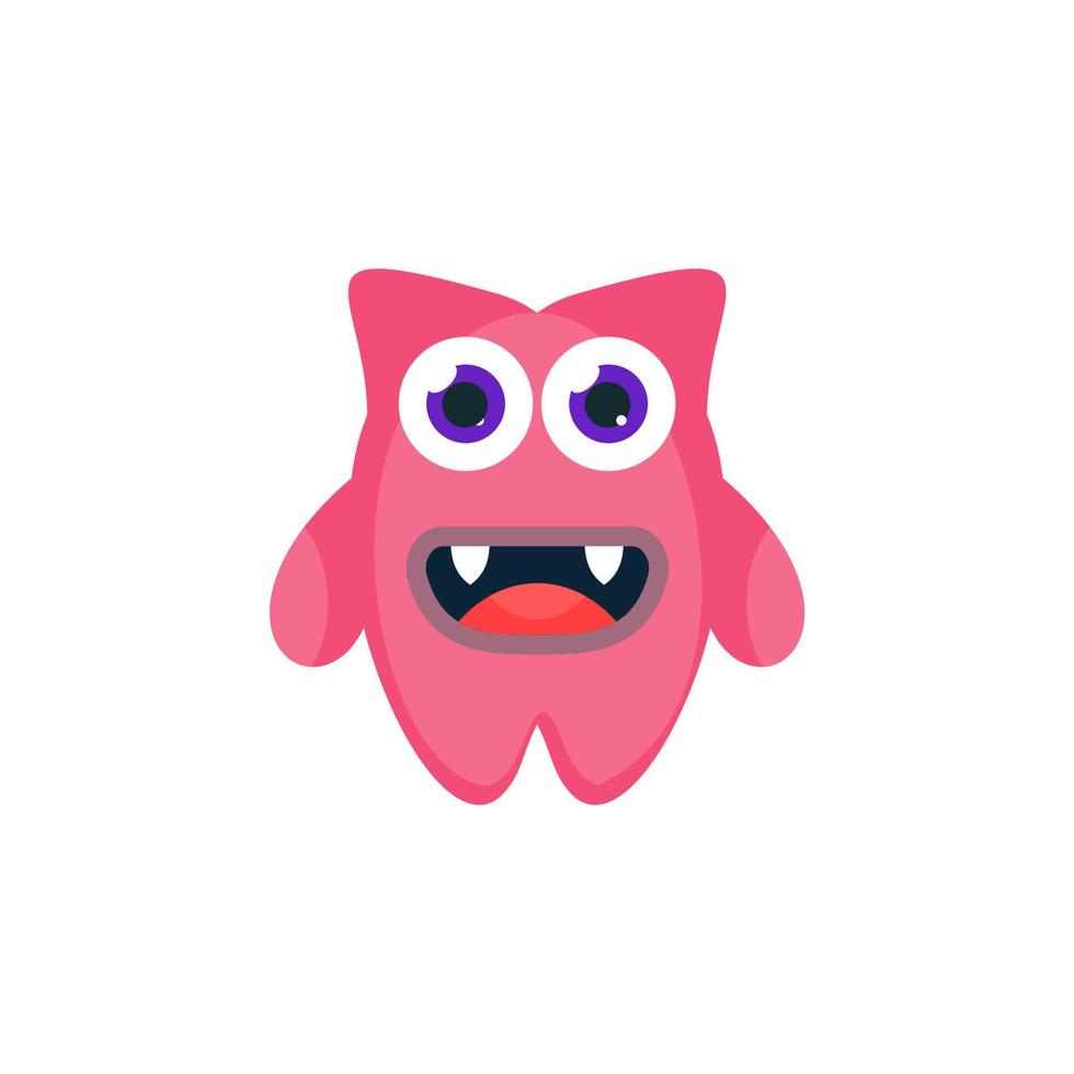 icono de personaje de monstruo lindo vector