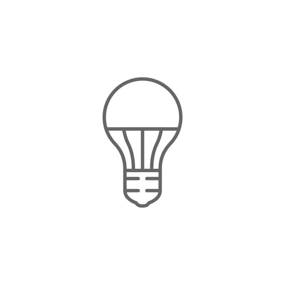 simple light bulb icon for lighting vector