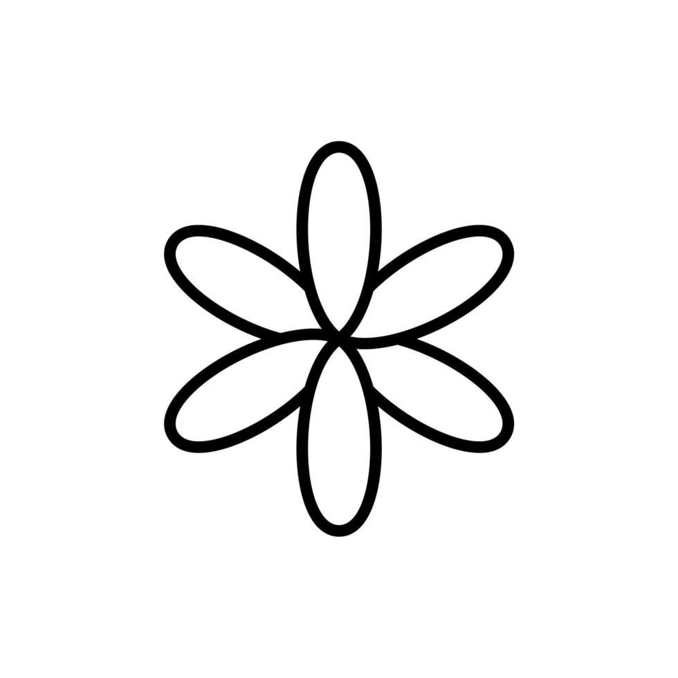 simple flower icon on white background vector