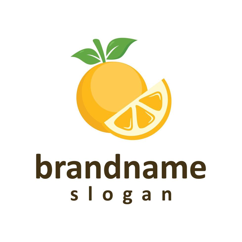 Vector graphic of fresh orange logo design template